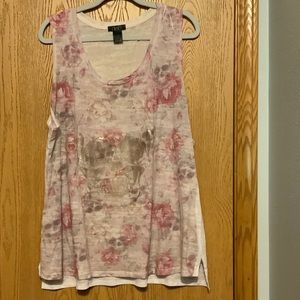 Skull design tank top from deb size 3x